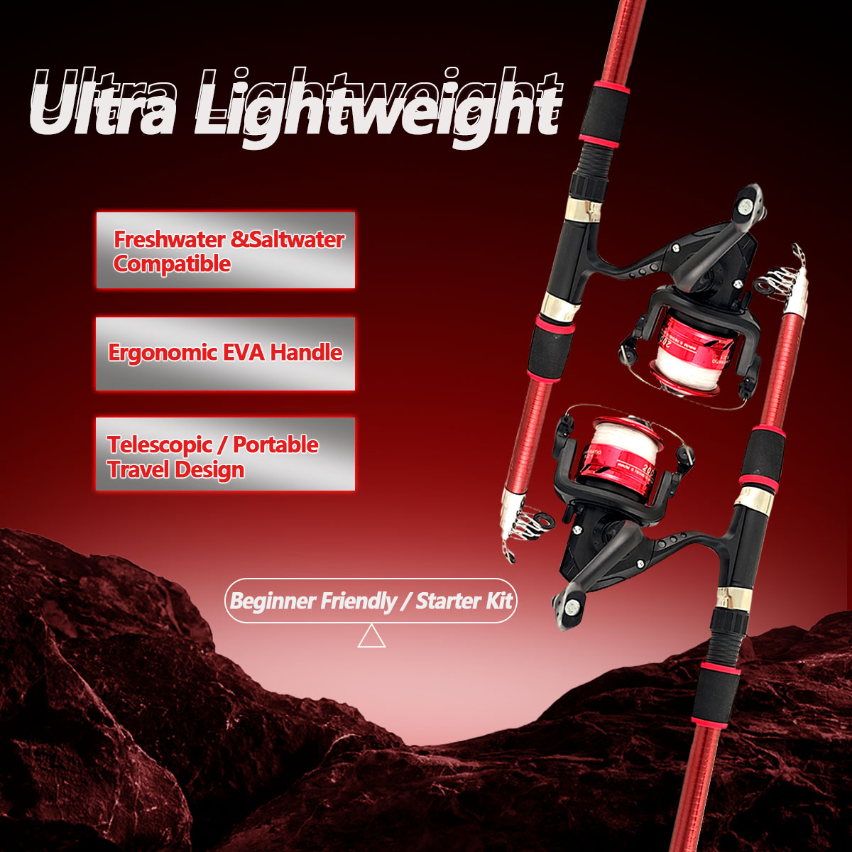 Spinning Fishing Rod and Reel  - Fishing Line Spooler ulasan dan harga