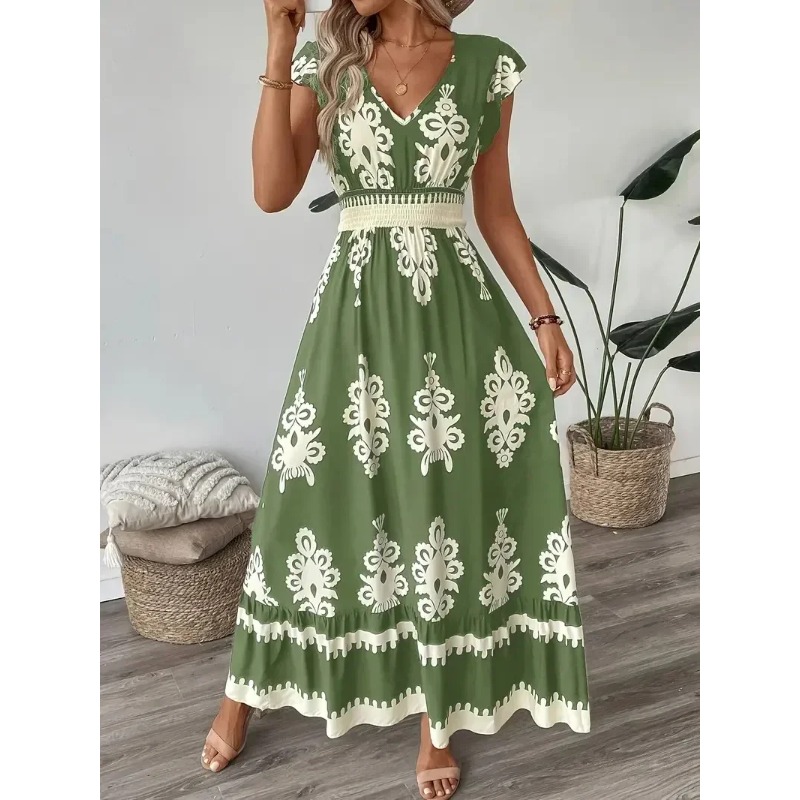 Plus Size New Women Fashion Fl - Tippet Line ulasan dan harga