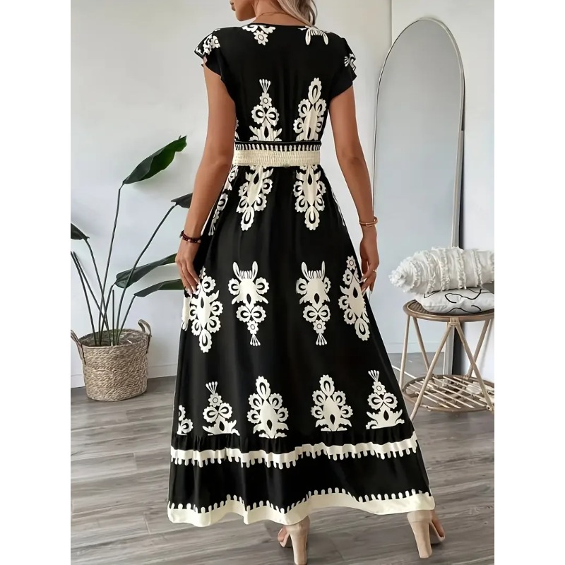 Plus Size New Women Fashion Fl - Tippet Line ulasan dan harga