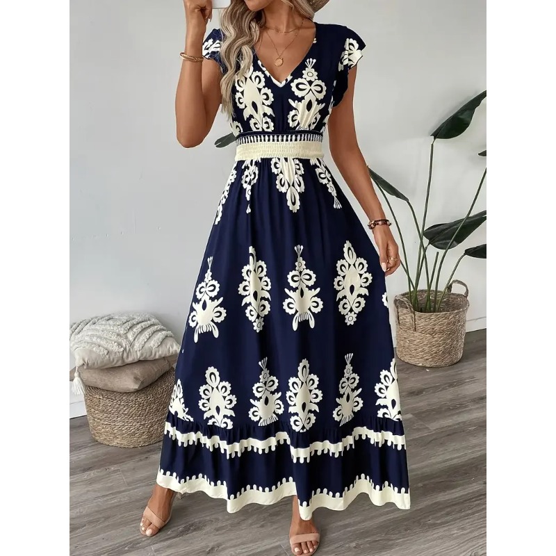 Plus Size New Women Fashion Fl - Tippet Line ulasan dan harga